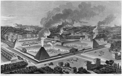 Perspective View of a Canon Forge, Engraved by Coquet et Bovinet by Claude Nicolas Ledoux